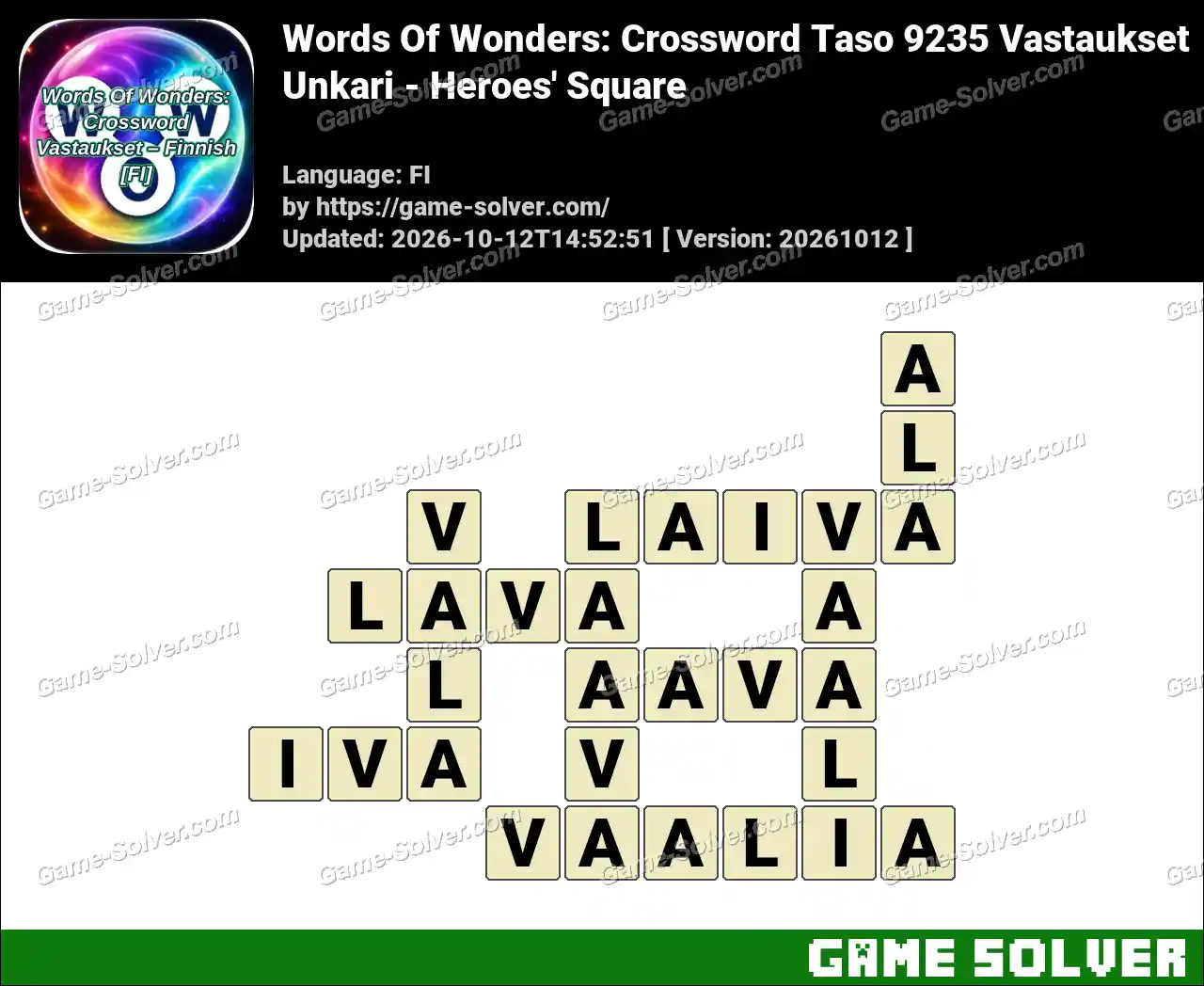 Words Of Wonders: Crossword Taso 9235 Vastaukset – Unkari – Heroes’ Square